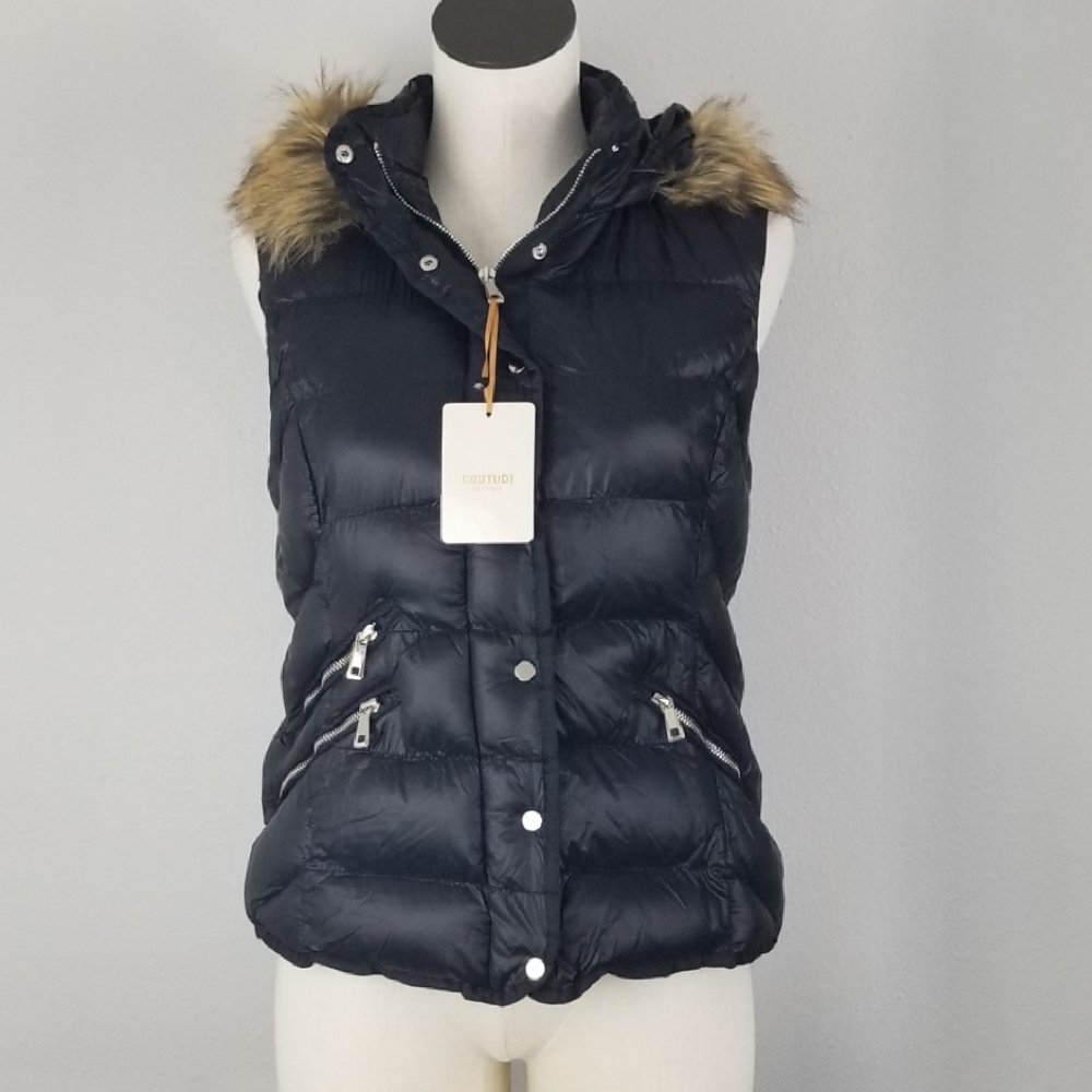 Black Puffy Vest NWT